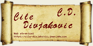 Ćile Divjaković vizit kartica
